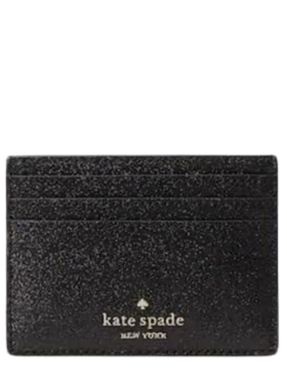 New Kate Spade Joeley Tinsel Glitter Slim Card Case Gift Boxed Card Holder